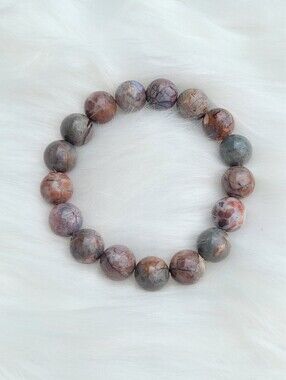Purple explosion Alashan Agate Bracelet- #A028
